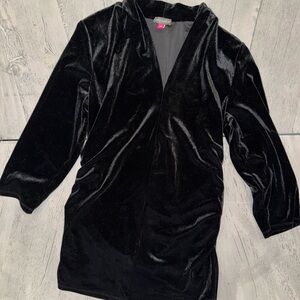 Black Velvet Long Sleeve Shirt